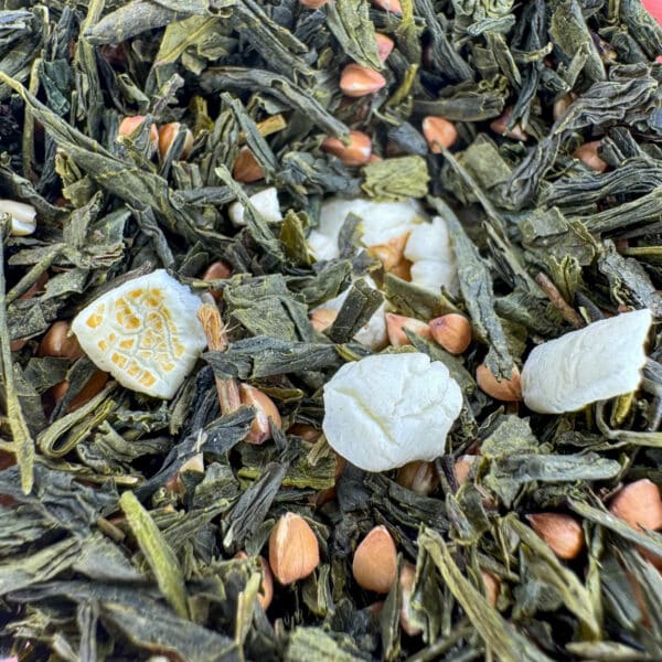 Thé vert Sencha bio, Infusion au sarrasin, Sarrasin grillé bio, Thé vert japonais bio, Mélange thé et sarrasin, Maïs soufflé bio, Genmaicha bio