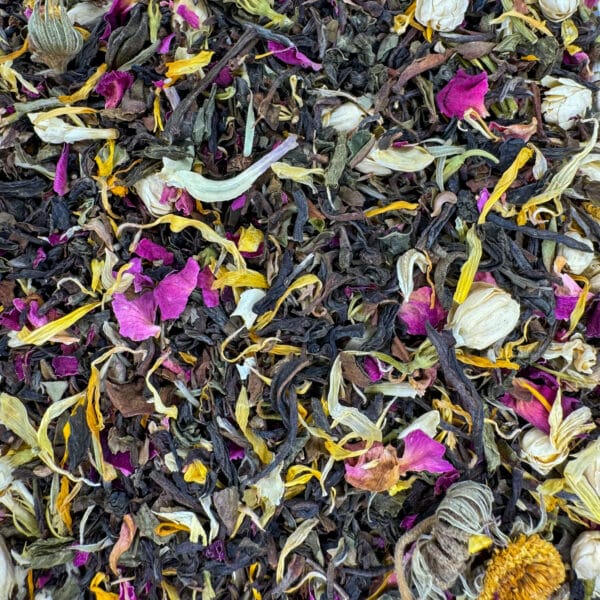 infusion florale bio, thé blanc parfumé, mélange floral bio, potion élégante, thé bio aux fleurs, infusion délicate et raffinée, mélange de thé blanc et fleurs, thé floral bio, préparation pour thé floral, infusion légère aux fleurs, thé bio apaisant