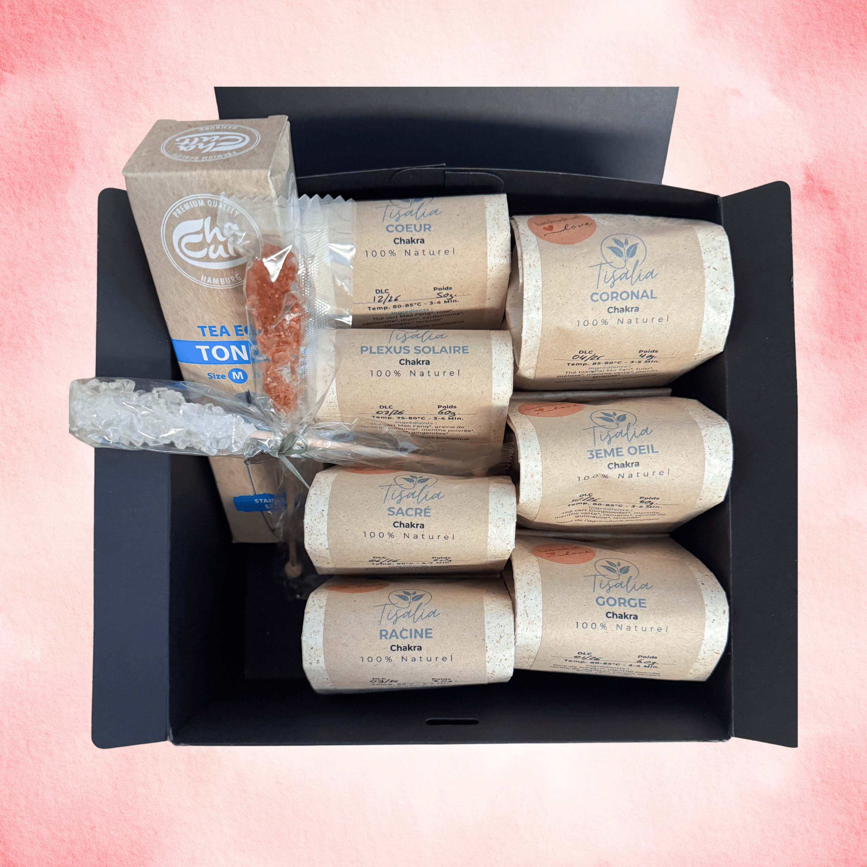 Coffret des 7 chakras, box équilibre énergétique, kit des chakras, ensemble d’infusions chakras, box harmonie intérieure, pack des chakras, sélection énergétique, assortiment des 7 chakras, box bien-être chakras, kit d’équilibre énergétique