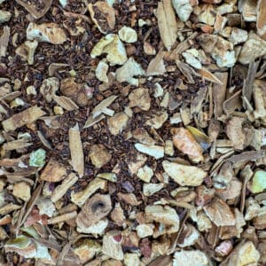 infusion pomme et cannelle, thé bio réconfortant, mélange fruité et épicé, potion douce, thé aux saveurs de pomme, infusion chaude et apaisante, rooibos aux épices, préparation pour thé fruité, mélange de rooibos bio, infusion gourmande, thé doux aux fruits