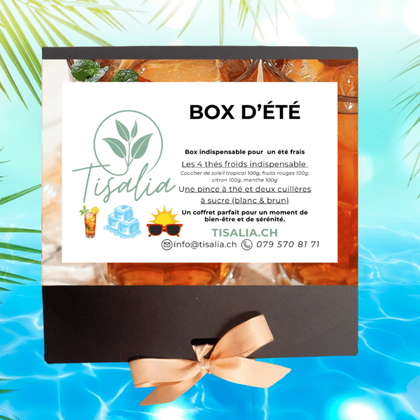 Coffret d'été, Sélection de thés glacés, Box thé glacé, Coffret thés fruités, Collection de thés froids, Ensemble pour thé glacé, Kit de thés d'été, Coffret rafraîchissant, Sélection estivale de thés, Box thé isotherme