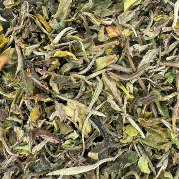 thé blanc biologique, thé Pai Mu Tan, thé Bai Mudan, thé premium, thé blanc de Chine, thé bio de qualité, thé floral, thé doux, thé faible en caféine, thé délicat