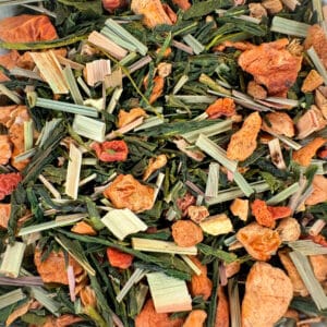 thé vert, sencha, thé bio, thé à la pomme, thé au gingembre, infusion à la pomme, infusion au gingembre, mélange de fruits, thé fruité, thé rafraîchissant, thé énergisant, thé aromatisé, thé épicé, thé citronnelle, thé doux, infusion vivifiante, thé de verger, mélange de verger, thé nature, thé parfumé, thé frais, mélange de plantes, thé à la citronnelle, thé aux épices, thé fruité et épicé.