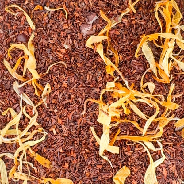 rooibos vanille, infusion rooibos vanille, rooibos deluxe, tisane vanille, infusion naturelle sans caféine, rooibos gourmand, rooibos cacao, rooibos fleurs, infusion artisanale suisse, tisane sans arômes, rooibos de qualité, mélange premium rooibos