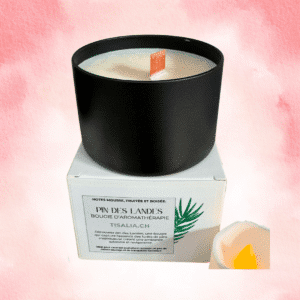 bougie pin, bougie boisée, bougie pin des landes, bougie mèche bois, bougie fraîche, bougie naturelle suisse, cire coco soja, ambiance forêt, parfum résineux, bougie artisanale, bougie revitalisante, bougie végétale