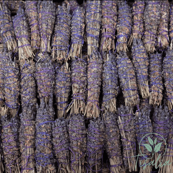 Ballot de Lavande, balot de lavande, bâton de lavande, baguette de lavande, lavande purification, fumigation lavande, encens naturel, lavande relaxation, plante de purification, herbe de lavande, Tisalia lavande