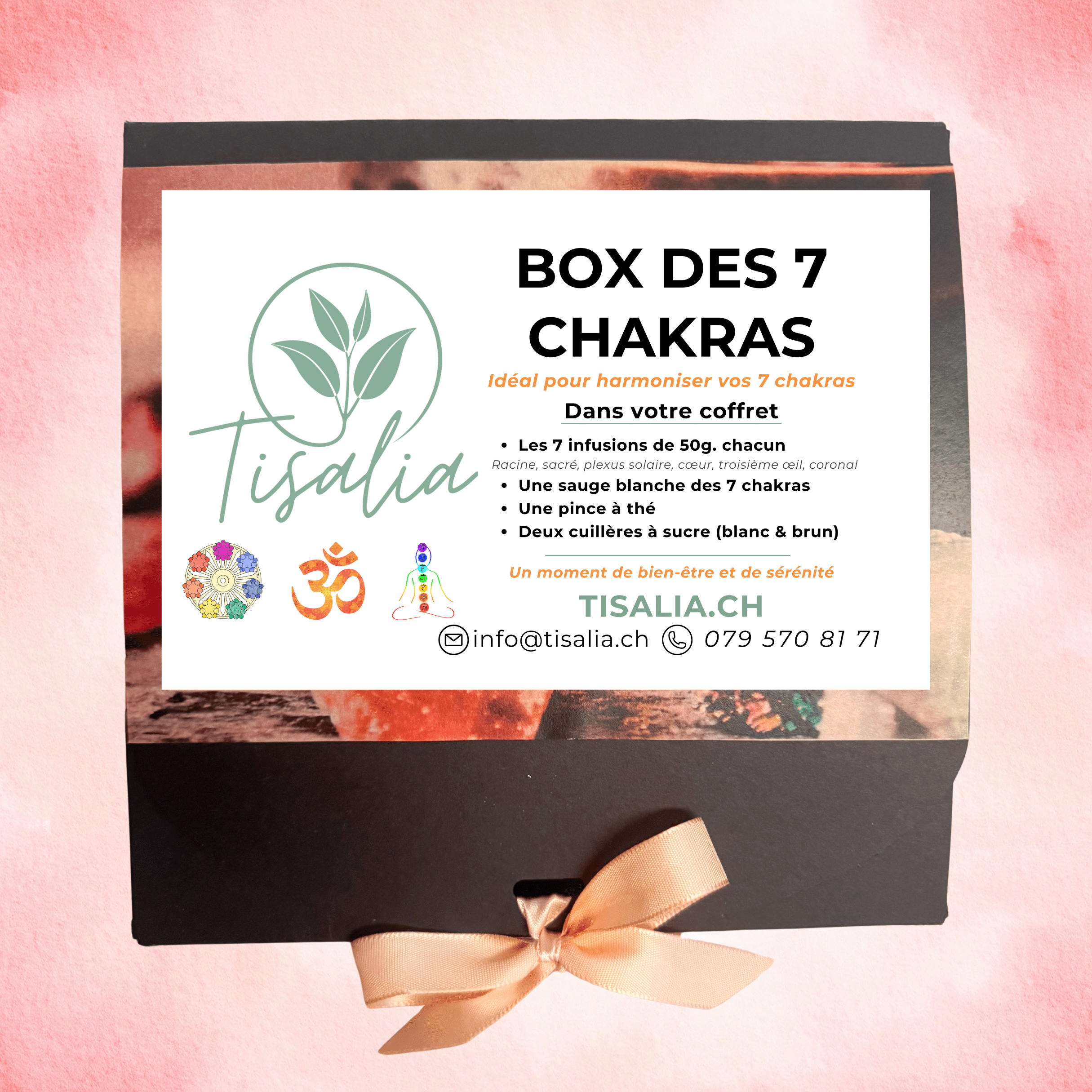 Coffret des 7 chakras, box équilibre énergétique, kit des chakras, ensemble d’infusions chakras, box harmonie intérieure, pack des chakras, sélection énergétique, assortiment des 7 chakras, box bien-être chakras, kit d’équilibre énergétique
